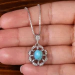 گردنبند فیروزه زنانه کد 23017