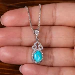 گردنبند فیروزه زنانه کد 23018