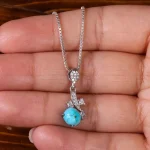 گردنبند فیروزه زنانه کد 23019