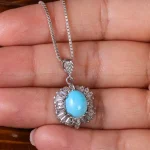 گردنبند فیروزه زنانه کد 23022