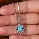 گردنبند فیروزه زنانه کد 23028