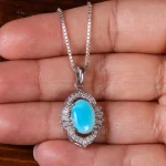 گردنبند فیروزه زنانه کد 23032