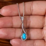 گردنبند فیروزه زنانه کد 23034