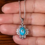 گردنبند فیروزه زنانه کد 23038