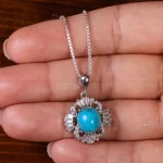 گردنبند فیروزه زنانه کد 23042