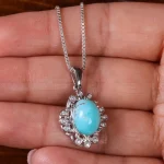 گردنبند فیروزه زنانه کد 23048