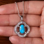 گردنبند فیروزه زنانه کد 23050