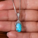گردنبند فیروزه زنانه کد 23053