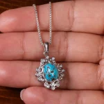 گردنبند فیروزه زنانه کد 23054