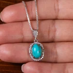 گردنبند فیروزه زنانه کد 23055