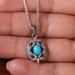 گردنبند فیروزه زنانه کد 23056