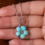 گردنبند فیروزه زنانه کد 23059