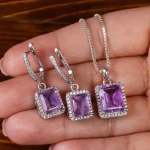 نیم ست آمیتیست زنانه کد 23074