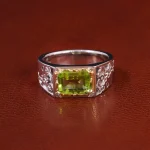 انگشتر زبرجد مردانه کد 23124