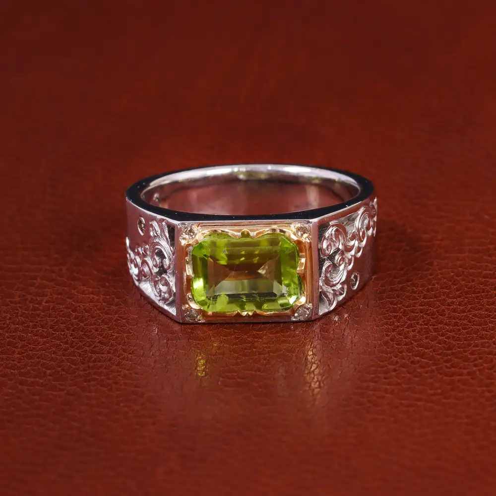 انگشتر زبرجد مردانه کد 23124