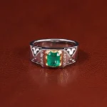 انگشتر زمرد مردانه کد 23132