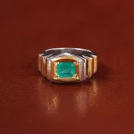 انگشتر زمرد مردانه کد 23138