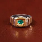 انگشتر زمرد مردانه کد 23139