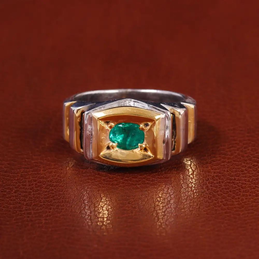 انگشتر زمرد مردانه کد 23139