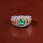 انگشتر زمرد مردانه کد 23141