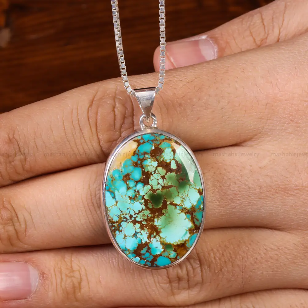 گردنبند فیروزه مردانه کد 23142