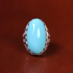 انگشتر فیروزه عجمی مردانه کد 23180
