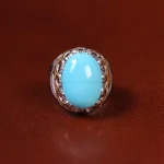 انگشتر فیروزه عجمی مردانه کد 23181