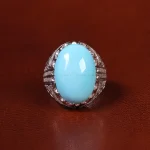 انگشتر فیروزه عجمی مردانه کد 23186