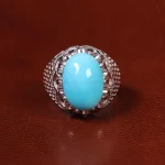 انگشتر فیروزه عجمی مردانه کد 23204