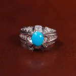 انگشتر فیروزه عجمی مردانه کد 23247