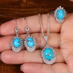 نیم ست فیروزه زنانه کد 23293