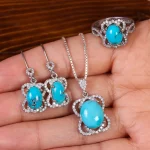 نیم ست فیروزه زنانه کد 23303