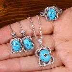 نیم ست فیروزه زنانه کد 23304