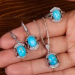 نیم ست فیروزه زنانه کد 23322