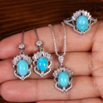 نیم ست فیروزه زنانه کد 23326