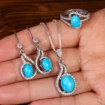 نیم ست فیروزه زنانه کد 23332