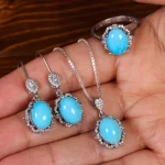 نیم ست فیروزه زنانه کد 23333