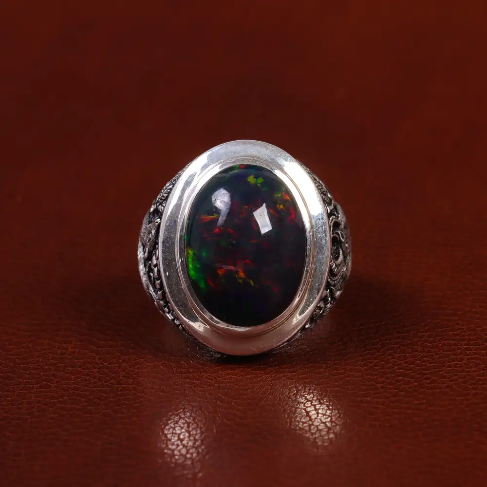 انگشتر اوپال مردانه کد 23336