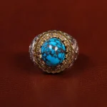 انگشتر فیروزه شجری مردانه کد 23341