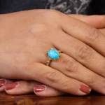 انگشتر فیروزه شجری زنانه کد 23435