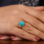 انگشتر فیروزه شجری زنانه کد 23437