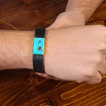 دستبند چرم فیروزه کد 23471