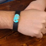 دستبند چرم فیروزه کد 23476