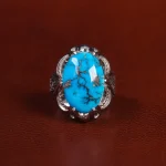 انگشتر فیروزه شجری مردانه کد 23496