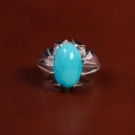 انگشتر فیروزه شجری مردانه کد 23506