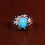 انگشتر فیروزه عجمی مردانه کد 23513