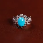 انگشتر فیروزه عجمی مردانه کد 23522