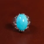 انگشتر فیروزه عجمی مردانه کد 23524