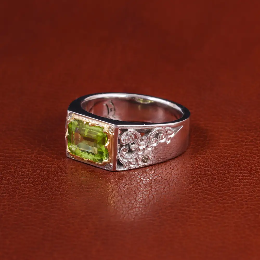 انگشتر زبرجد مردانه کد 23124