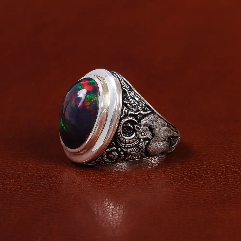انگشتر اوپال مردانه کد 23336